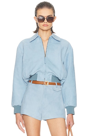 The Suede Zip Bomber Helsa